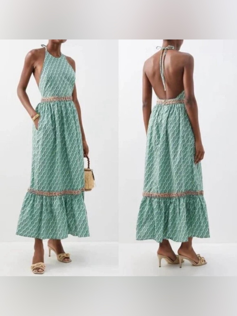 RHODE Salena Halter Maxi Dress NWOT